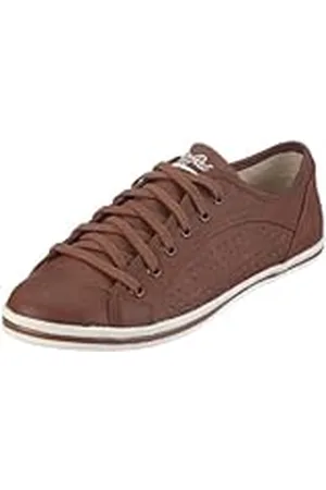 Buffalo 507-9987 Tumble PU 126246 - Zapatillas con Cordones para Mujer, Color marrón, Talla 38