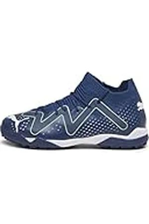 PUMA Future Match TT + Mid Jr, Zapatillas de fútbol, Azul Persa Blanco Pro Verde, 37.5 EU