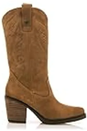 MTNG Botas de tacón Mujer Botas de tacón Tijuana 54118 Mujer | De Piel, con Interior Piel y Punta Redonda | Botas de tacón Casual | Cierre con Cremallera | 59412 | Avellana_242