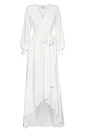Swing Irmina | | M Mujer Elegante Festivo Noche Novia Fiesta | Vestido Maxi | Manga Larga | Blanco | 38