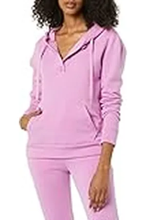 Amazon Sudadera en Felpa con Capucha y Cuello Henley de Manga Larga (Disponible en Tallas Grandes) (Previamente Amazon Aware) Mujer, , L