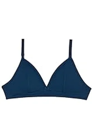Dim Sujetador triangular de algodón ecológico para Niñas x1, Azul, 70A