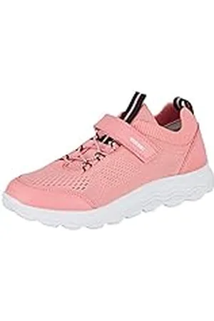 Geox J SPHERICA Girl, Zapatillas para Niñas, Coral/Black, 32 EU