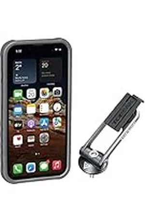 Topeak IPhone 13 Mini Funda Smartphone Ridecase Soporte Incluido, Unisex niños, Negro/Azul Claro