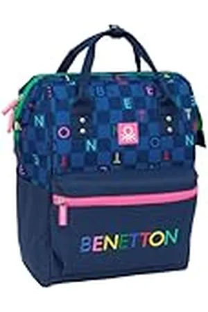 Safta BENETTON DAMERO - Mochila Juvenil con Asas para Portátil hasta 13", para Portátil, Ideal para Jóvenes de Diferentes Edades, Cómoda y Versátil, Calidad y Resistencia, 27x19x40 cm