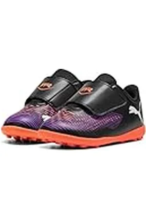 PUMA Future 8 Play TT V INF, Zapatillas de fútbol Unisex bebé, Black White-Glowing Red, 20 EU