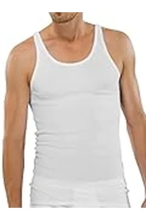 Schiesser Camiseta Interior sin Mangas para Hombre, Pack de 2, Talla 50, Color , XL