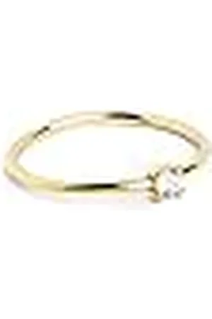 SINGULARU Anillo Single Spark. Plata de Ley 925 con Acabado Baño de de 18 Kt. Estilo Solitario. Joyas para Mujer. Talla 18