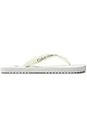 Calvin Klein Jeans Chanclas para Mujer Beach Sandal Sandalias, (White), 40