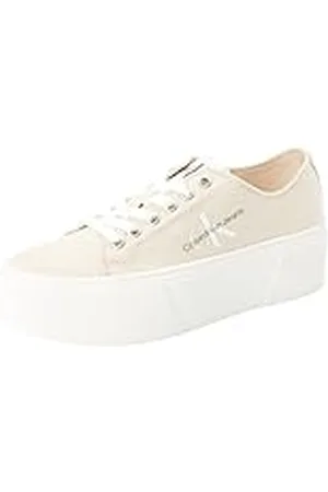 Calvin Klein Jeans Sneaker con Suela Cupsole para Mujer Planos y con Plataforma, Rosa (Whisper Pink/Bright White), 40