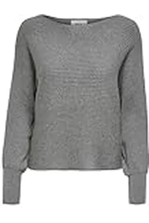ONLY Onladaline Life L/S Short Pullo Knt Noos Suéter, Color Gris, M para Mujer