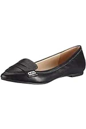 Buffalo Bailarinas de Cuero para Mujer, Color Negro, Talla 39