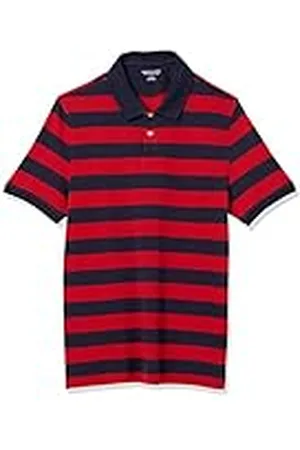 Amazon Polo de Piqué de Algodón de Ajuste Entallado Hombre, , S