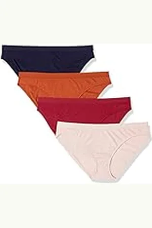 Amazon Braga Tipo Bikini de Punto Acanalado Mujer, Pack de 4, , 40