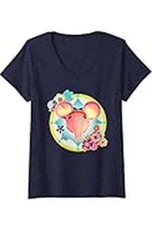 Clangers Mujer Madre Clanger Floral Circle Día de la Madre Camiseta Cuello V