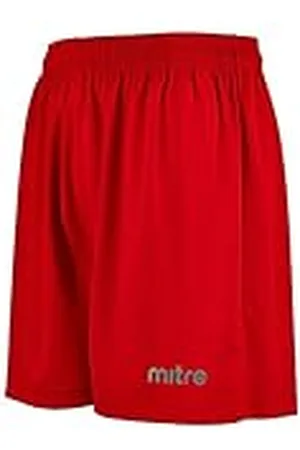 Mitre Metric II Pantalones cortos de entrenamiento de fútbol juveniles, ropa deportiva, pantalones cortos de gimnasio transpirables, talla S juvenil, escarlata