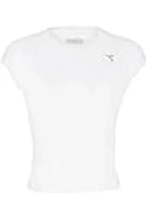 Diadora Team T-Shirt Mädchen-Weiß, Hellgrau, L Ropa de Abrigo, Niñas, , Large