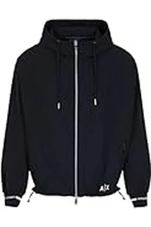 Armani Exchange Manga Larga, puños con Logotipo Impreso, Sudadera Chaqueta, , XL para Hombre