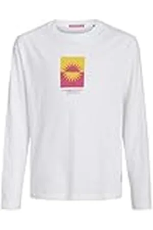 JACK&JONES JUNIOR Jormarbella Branding tee LS Crew N Jnr Camiseta de Manga Larga, , 164 cm para Niños