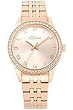 QS by s.Oliver Reloj de pulsera analógico de cuarzo para señora, con brazalete de acero inoxidable, color , resistente al agua 5 bar, se entrega en estuche de regalo