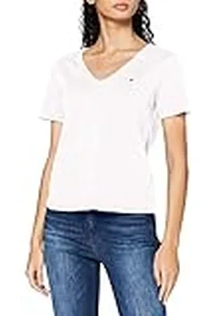Tommy Hilfiger Tjw Slim Jersey V Neck Camiseta, , M para Mujer