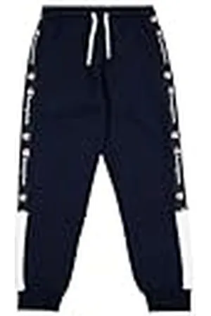 Champion Legacy Retro Sport B (306858) - Pantalón de chándal de forro polar compacto, ultraligero y suave, azul, 9-10 años (M) Niño FW24