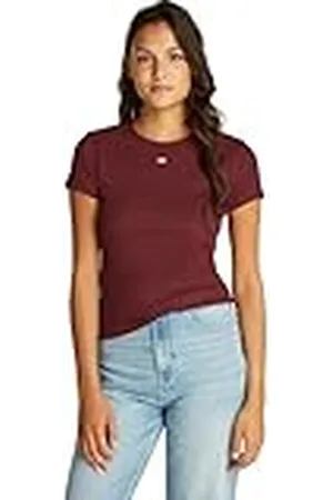 Tommy Hilfiger Tjw Slim Essential Rib Ss Ext Dw0dw17383 Camiseta, , XXS para Mujer