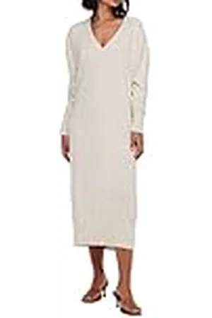ONLY Mujer Vestido Punto Manga Larga Oversized Fit Suéter Largo Cuello V ONLTessa Nuevo, Color: , Talla:S