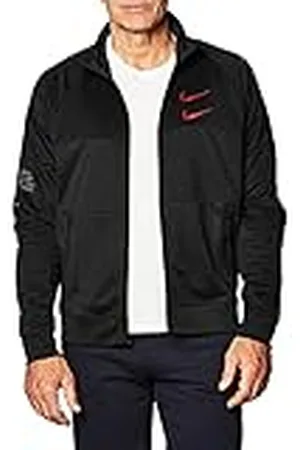 Nike M NSW Swoosh Jkt PK Sport Jacket, Hombre, Black/Black/Ember Glow