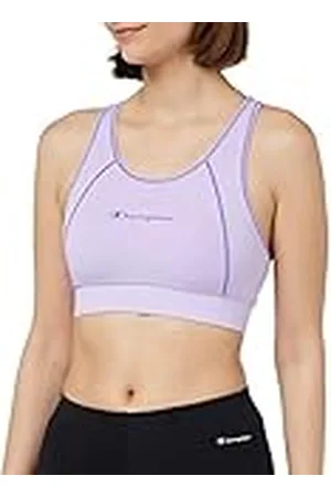 Champion Athletic C-Sport Quick Dry Small Logo Sujetador Deportivo, Lavándula, M para Mujer