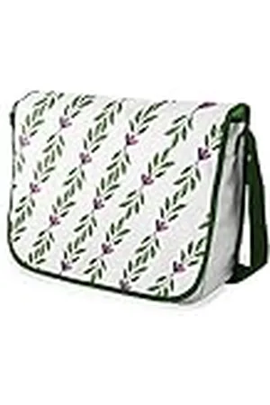 Bonamaison Bolso escolar de mensajero impreso digitalmente con correa caqui para estudiantes, bolsa cruzada, bolsa de mensajero, bolsa de hombro para la escuela, vuelta a la escuela, tamaño: 29 x 36
