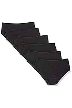 Amazon Calzoncillos midi de algodón - colores interrumpidos Mujer, Pack de 6, , XL Grande