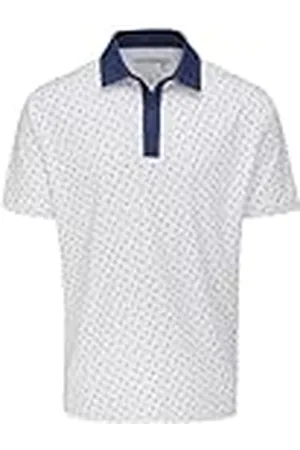 Stuburt Fischer-Polo de Manga Corta, Transpirable, Ligero, Ajuste clásico, Absorbe la Humedad Camisa, , M para Hombre