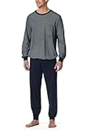 Schiesser Schlafanzug Lang mit Bündchen-Nightwear Set Juego de Pijama, , 54 Hombres