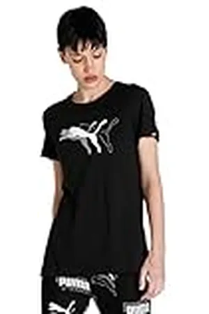 PUMA ( Power Graphic Tee, New Mujer, Negro Black), M