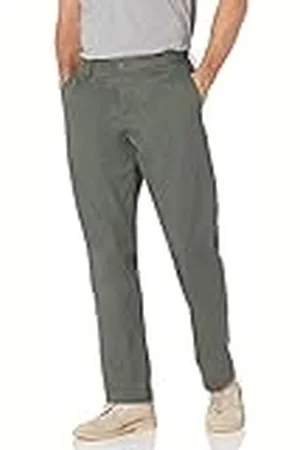 Amazon Pantalón Chino con Parte Delantera Plana Resistente a las Arrugas y de Corte Clásico (Disponible en Tallas Grandes y Largos Especiales) Hombre, , 42W / 28L