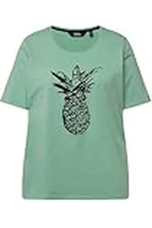Ulla Popken Camiseta con Estampado de piña 831853, , 48-50 Mujeres