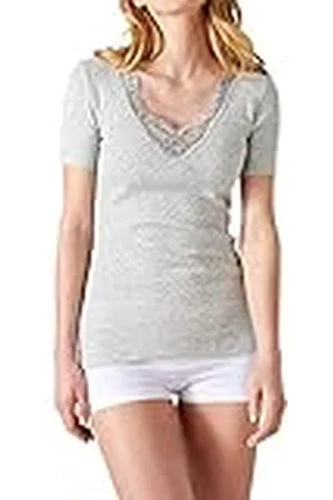 Damart Camiseta de Manga Corta, Punto Calado Thermolactyl Ropa Interior, , L para Mujer