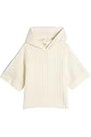 Koton Poncho with Hooded Cable-Knit Detail, Jersey de Punto Chicas,