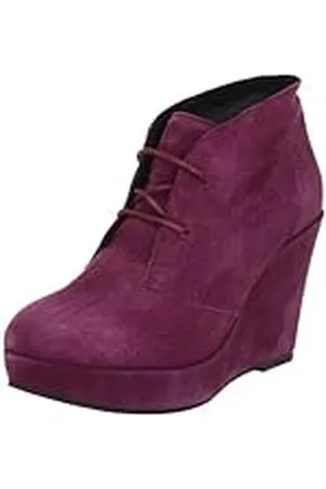 Pieces® BELISA Suede Plateau Pump - Burgundy 17044425 - Botines Fashion de Cuero para Mujer, Color , Talla 39