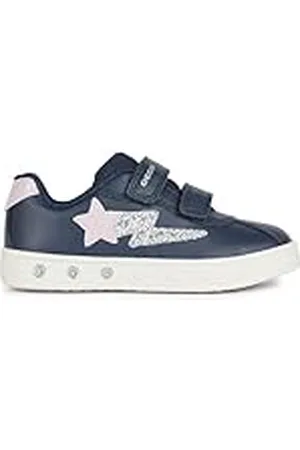 Geox J Skylin Girl A, Zapatillas, Azul Marino, Rosa, 26 EU