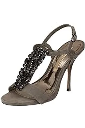 Buffalo Sandalias de Ante para Mujer, Color Negro, Talla 39