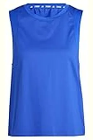 adidas Mujer Studio Tank Top, Semi Lucid Blue/Grey Six, XS
