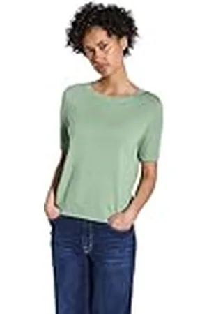 Street one A303225 Jersey de Manga Corta, Milky Green Mel, 48 para Mujer