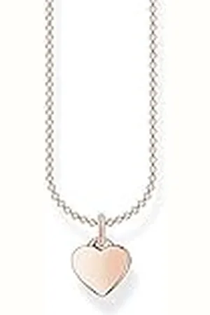 Thomas Sabo Collar para mujer de plata de ley 925, diseño de corazón, color , 36-38 cm de longitud