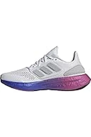 adidas Pureboost 22 Shoes, Zapatillas para Correr Mujer, Cloud White/Grey Two/Lucid Fuchsia, 43 1/3 EU