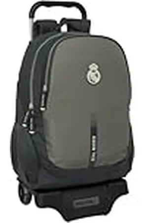 Safta REAL MADRID 3ª EQUIPACIÓN 24/25 - Mochila Escolar con Carro, Ideal para Niños de Diferentes Edades, Cómoda y Versátil, Calidad y Resistencia, 33x15x43 cm
