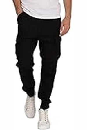 Alpha Industries Airman Pantalones Cargo, Negro (Black-03), 32 para Hombre