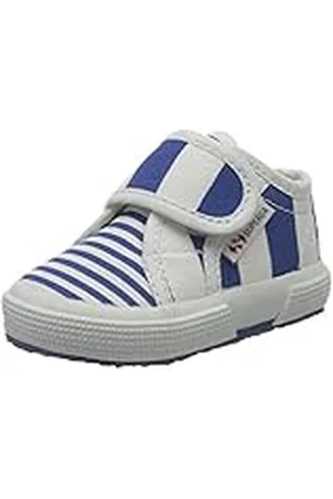 Superga 2750-fantasy Bstrap, Zapatillas de Gimnasia Unisex niños, Multicolor (White/Mixedstripes B A0g), 18 EU