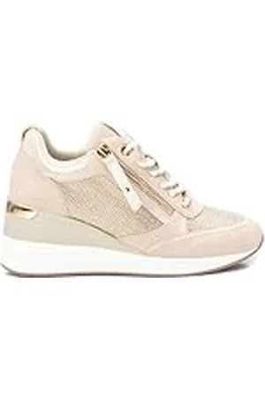 Xti Zapatilla Mujer Beige - Calzado Cómodo y Versátil - Moda Casual - Modelo 14295702 (Talla 40)